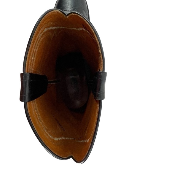 Lucchese 2000 Men Black Leather Western Cowboy Boots Roper T0010 - Sz 10 D - Picture 13 of 13